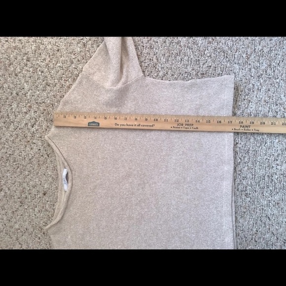 Zara Crop Cream Knit Wide Arm Crew Neck Sweater Medium - Picture 5 of 7